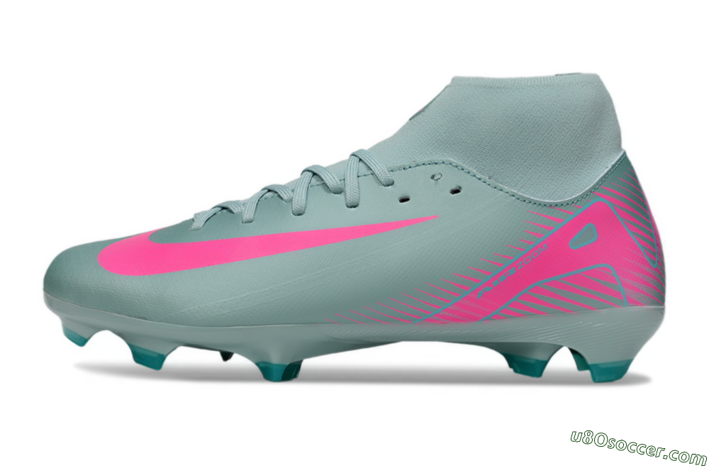 Nike Air Zoom Mercurial Superfly 10 Elite FG Firm Ground Soccer Cleats - Jade/Pink 2