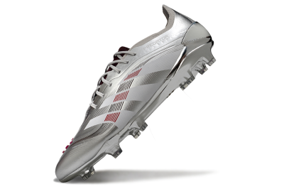 Adidas Predator 25 Elite FG Firm Ground Soccer Cleats - Silver/Black/Red