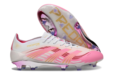 Adidas Predator 25 Elite FG Firm Ground Soccer Cleats - Pink/Gold/White