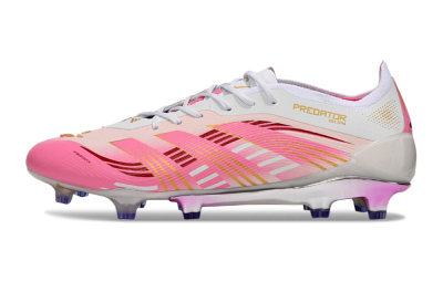 Adidas Predator 25 Elite FG Firm Ground Soccer Cleats - Pink/Gold/White