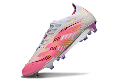 Adidas Predator 25 Elite FG Firm Ground Soccer Cleats - Pink/Gold/White