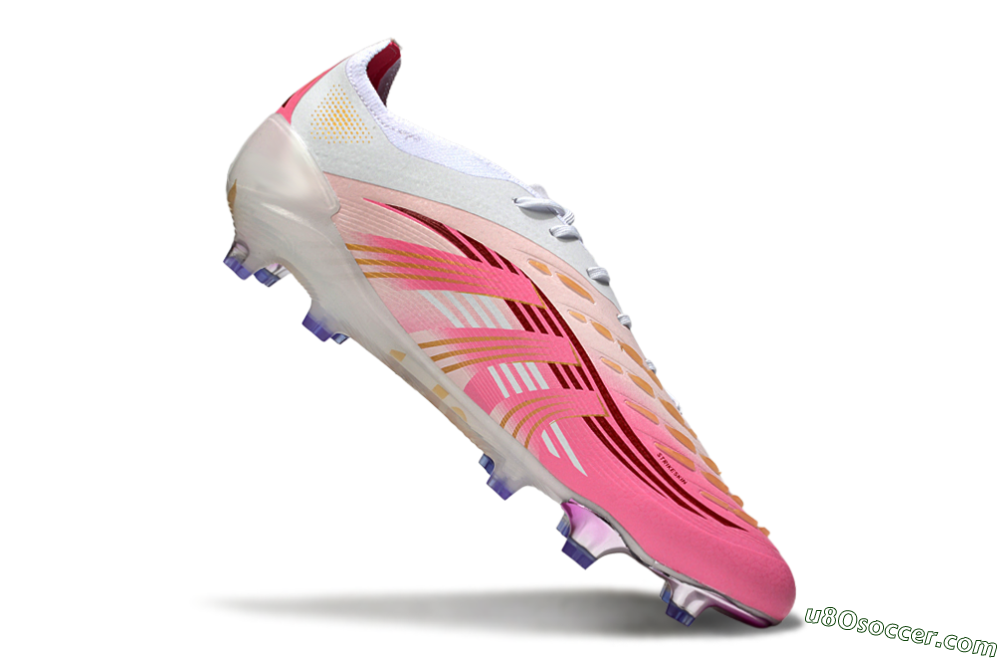 Adidas Predator 25 Elite FG Firm Ground Soccer Cleats - Pink/Gold/White 4