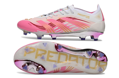 Adidas Predator 25 Elite FG Firm Ground Soccer Cleats - Pink/Gold/White