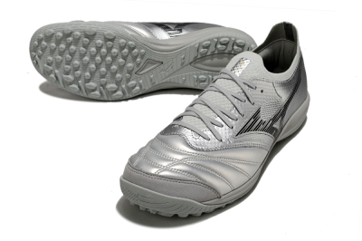 Mizuno Morelia Neo Sala M8 TF Artificial Turf Soccer Shoes - Silver/Black
