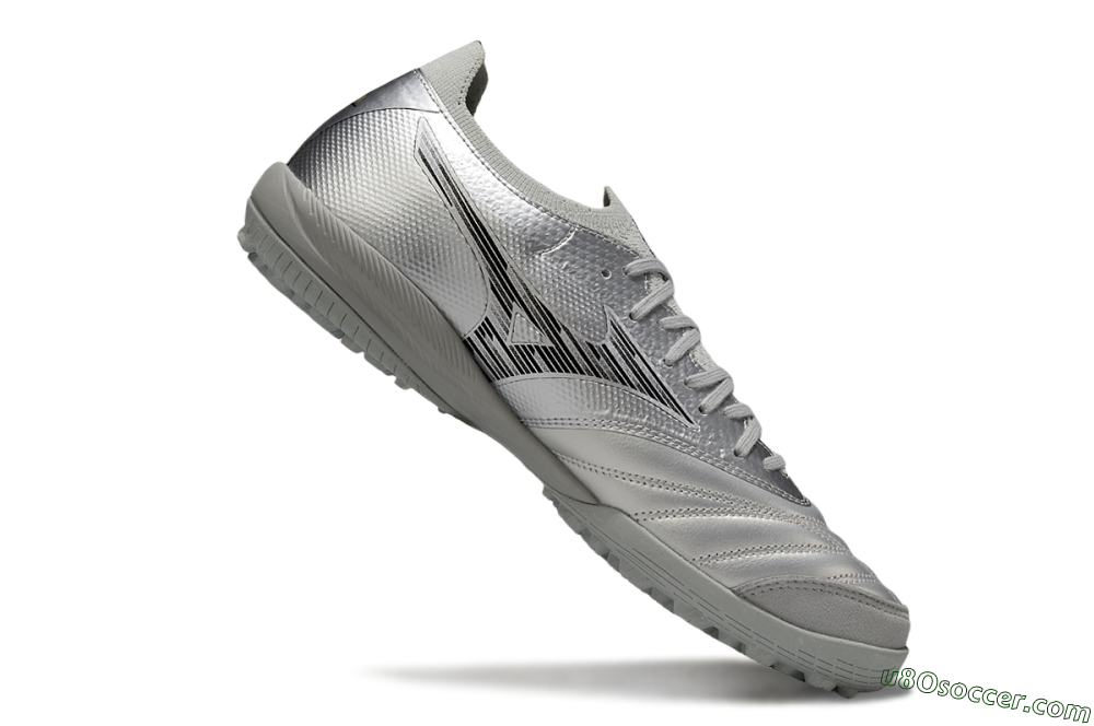 Mizuno Morelia Neo Sala M8 TF Artificial Turf Soccer Shoes - Silver/Black 4