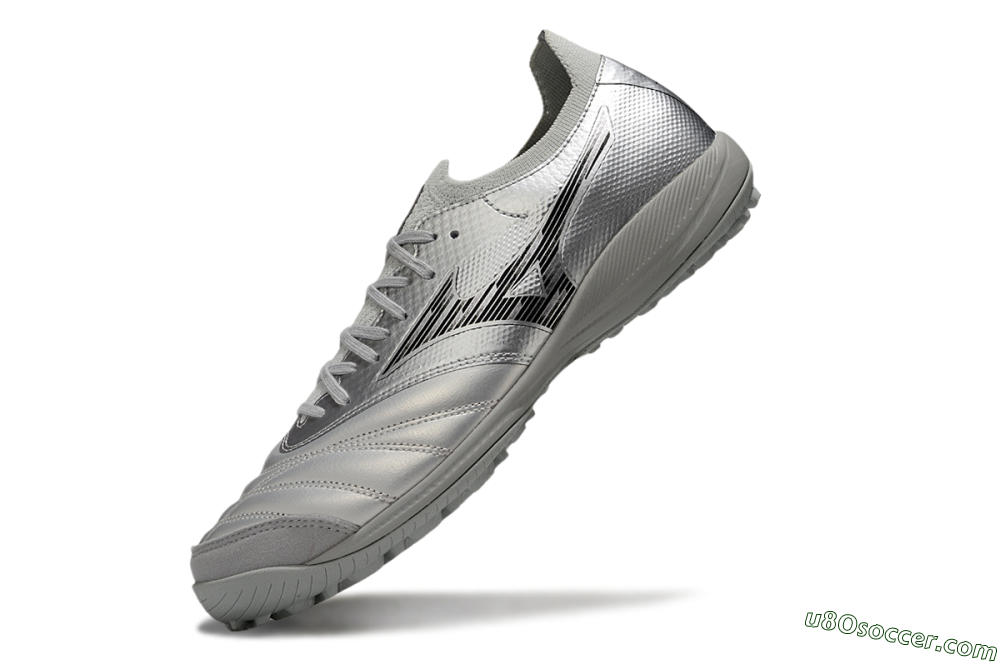 Mizuno Morelia Neo Sala M8 TF Artificial Turf Soccer Shoes - Silver/Black 5