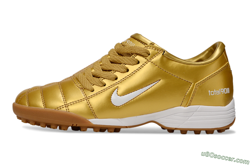 Nike Total 90 III TF Artificial Turf Soccer Shoes - Gold/White 2