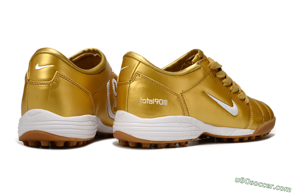 Nike Total 90 III TF Artificial Turf Soccer Shoes - Gold/White 6