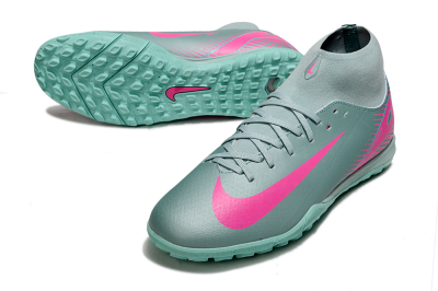 Nike Air Zoom Mercurial Superfly 10 Academy TF Artificial Turf Soccer Shoes - Jade/Pink