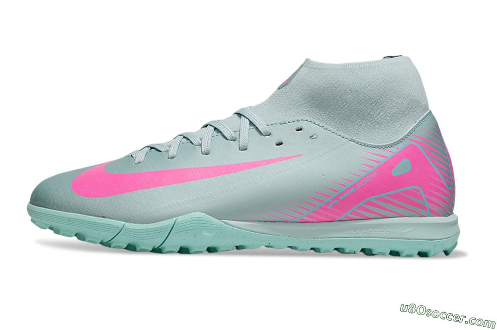 Nike Air Zoom Mercurial Superfly 10 Academy TF Artificial Turf Soccer Shoes - Jade/Pink 2
