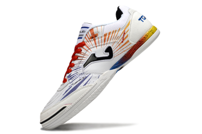 Joma Top Flex IC Indoor & Futsal Soccer Shoes - White/Blue/Red
