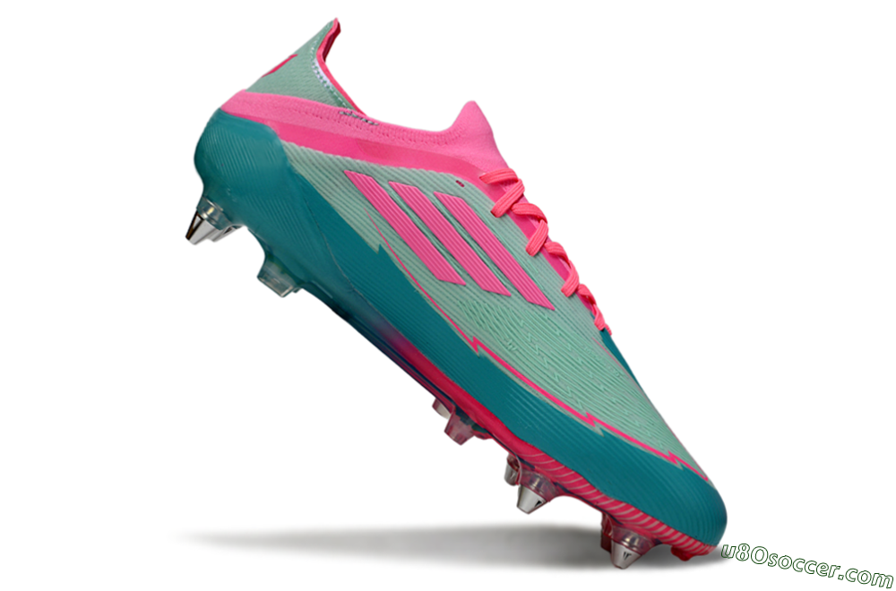 Messi x Adidas F50 Elite SG Soft Ground Soccer Cleats - Green/Pink 4