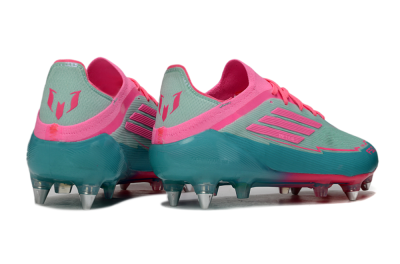 Messi x Adidas F50 Elite SG Soft Ground Soccer Cleats - Green/Pink