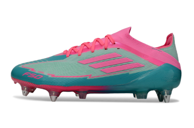 Messi x Adidas F50 Elite SG Soft Ground Soccer Cleats - Green/Pink