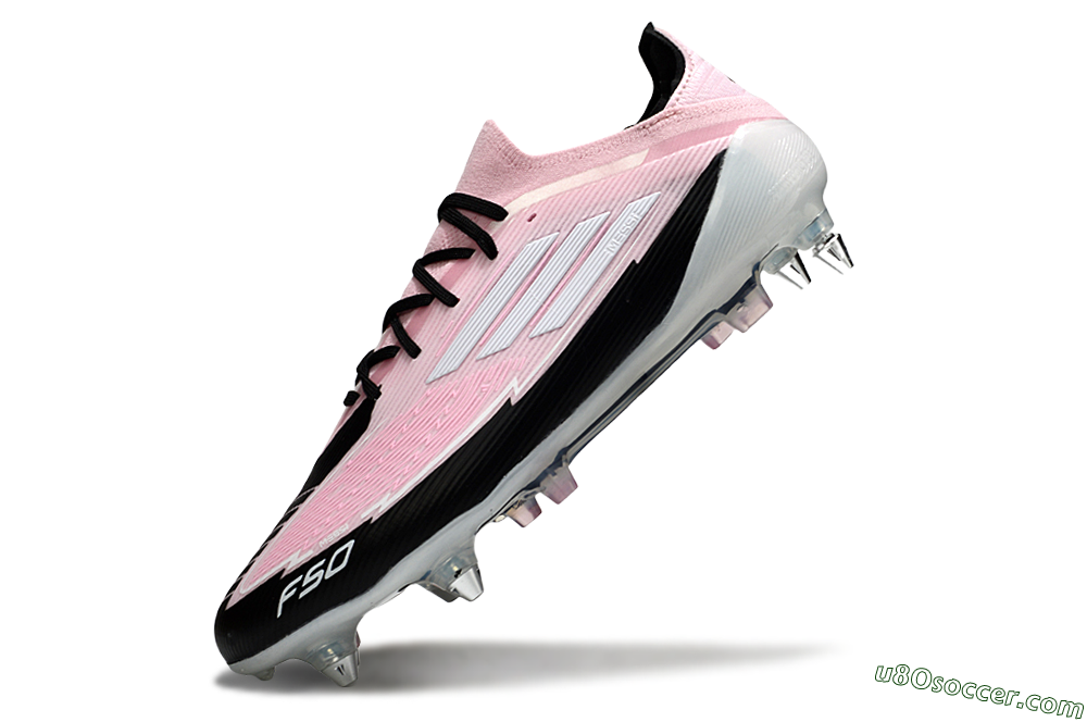 Messi x Adidas F50 Elite SG Soft Ground Soccer Cleats - Pink/White/Black 5