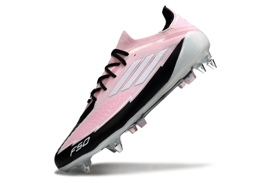 Messi x Adidas F50 Elite SG Soft Ground Soccer Cleats - Pink/White/Black