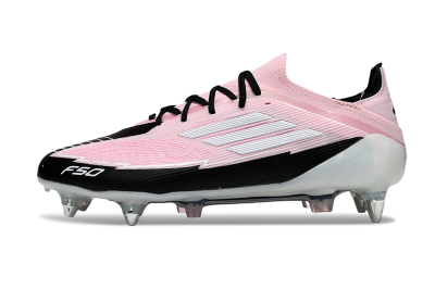 Messi x Adidas F50 Elite SG Soft Ground Soccer Cleats - Pink/White/Black