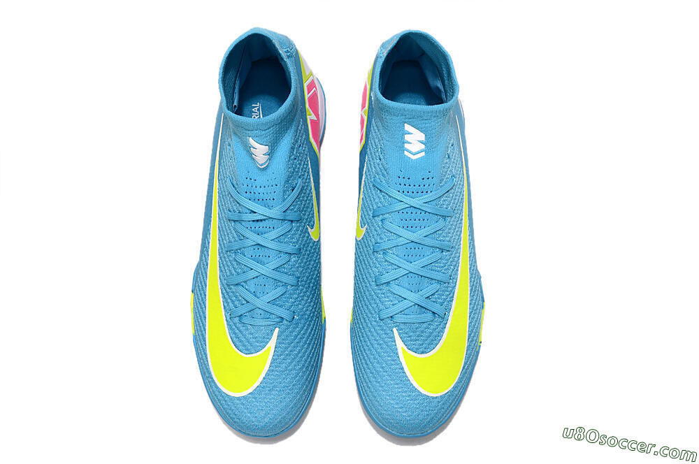 Nike Air Zoom Mercurial Superfly 10 Elite TF Artificial Turf Soccer Shoes - Jade/Yellow/White 4