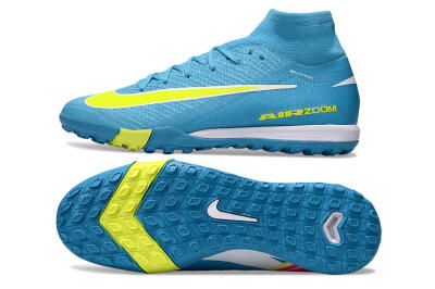 Nike Air Zoom Mercurial Superfly 10 Elite TF Artificial Turf Soccer Shoes - Jade/Yellow/White