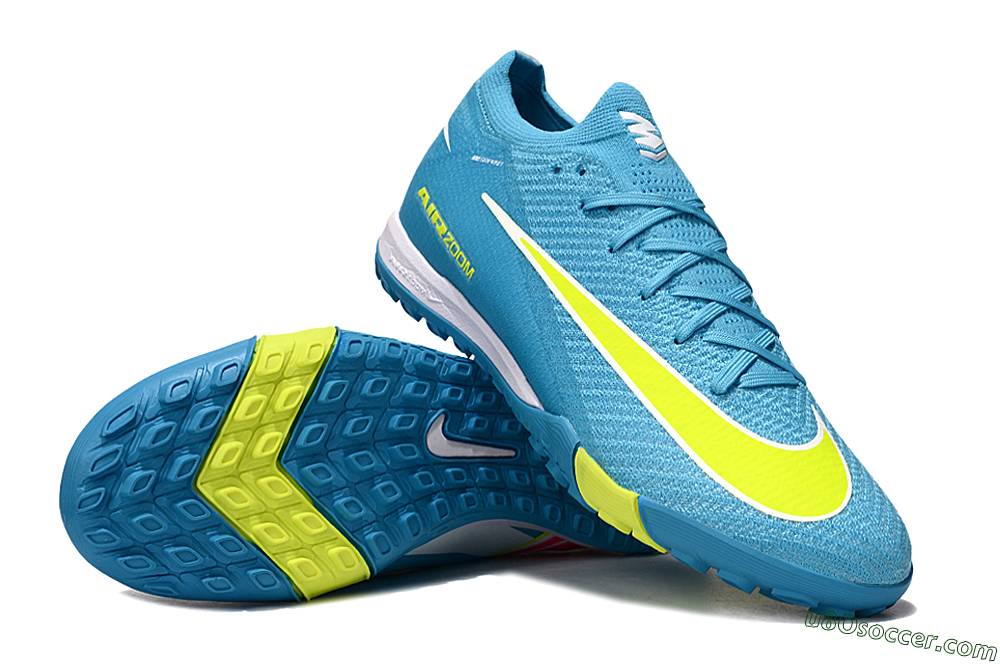 Nike Air Zoom Mercurial Vapor 16 Elite TF Artificial Turf Soccer Shoes - Blue/Yellow/White 3