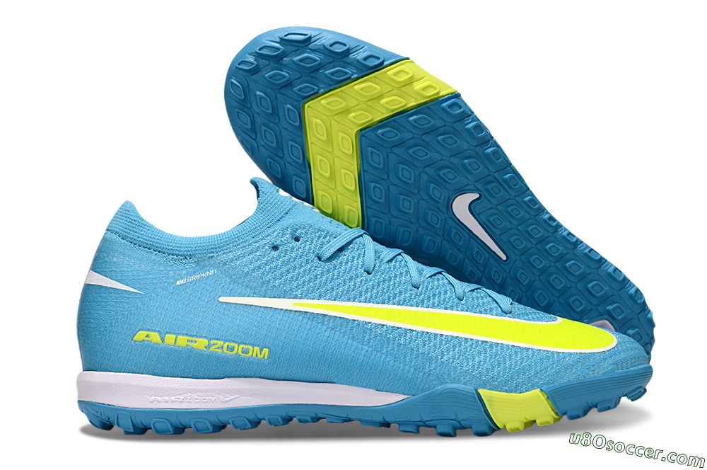 Nike Air Zoom Mercurial Vapor 16 Elite TF Artificial Turf Soccer Shoes - Blue/Yellow/White 1