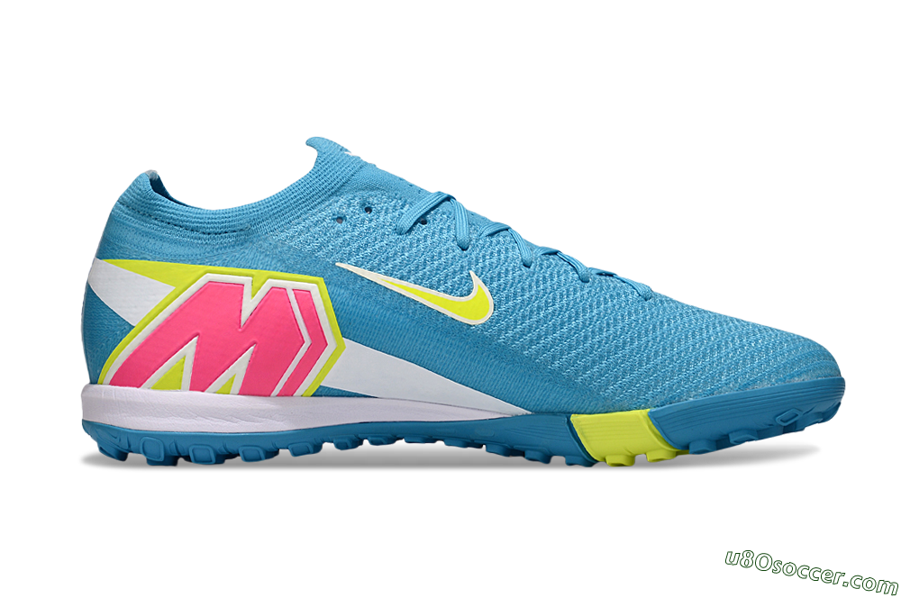 Nike Air Zoom Mercurial Vapor 16 Elite TF Artificial Turf Soccer Shoes - Blue/Yellow/White 7