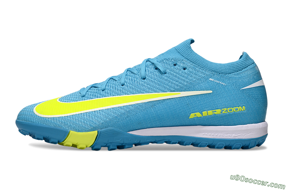 Nike Air Zoom Mercurial Vapor 16 Elite TF Artificial Turf Soccer Shoes - Blue/Yellow/White 2