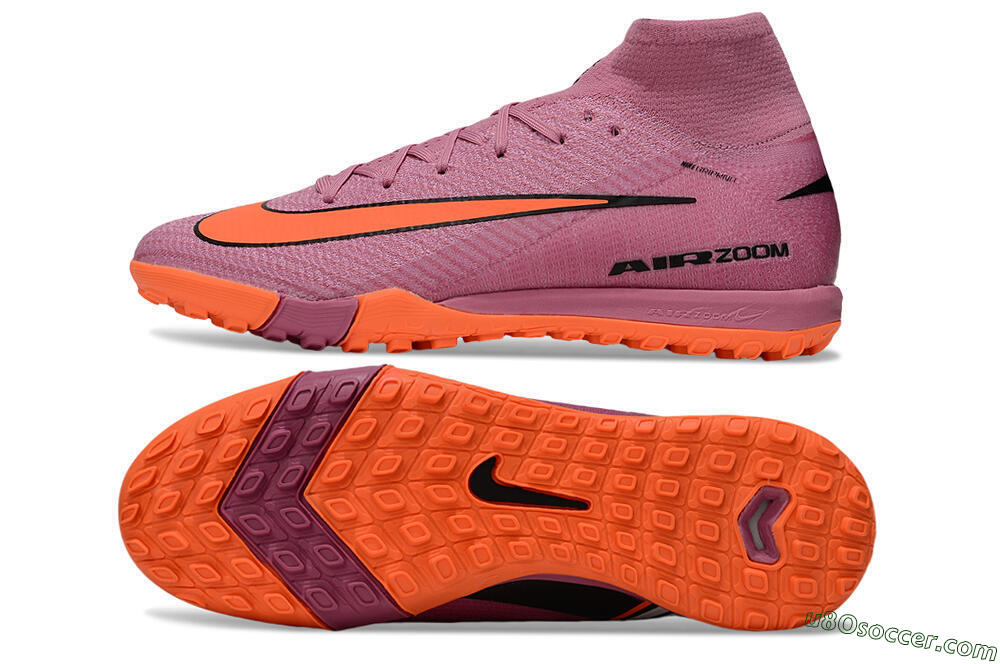 Nike Air Zoom Mercurial Superfly 10 Elite TF Artificial Turf Soccer Shoes - Red/Orange/Black 0