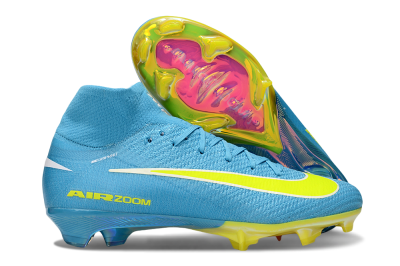 Nike Air Zoom Mercurial Superfly 10 Elite FG Firm Ground Soccer Cleats - Jade/Yellow/White