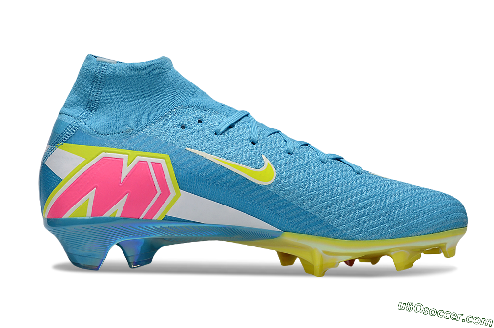 Nike Air Zoom Mercurial Superfly 10 Elite FG Firm Ground Soccer Cleats - Jade/Yellow/White 7