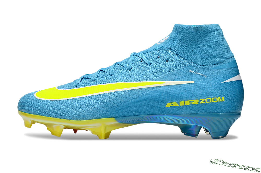 Nike Air Zoom Mercurial Superfly 10 Elite FG Firm Ground Soccer Cleats - Jade/Yellow/White 2