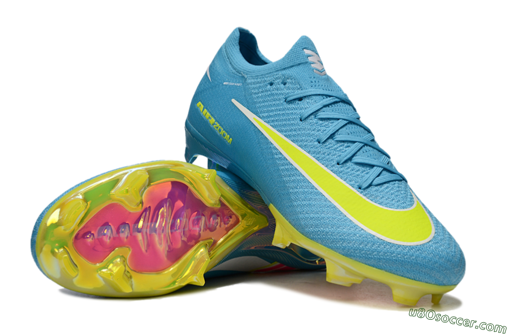 Nike Air Zoom Mercurial Vapor 16 Elite FG Firm Ground Soccer Cleats - Blue/Yellow/White 3