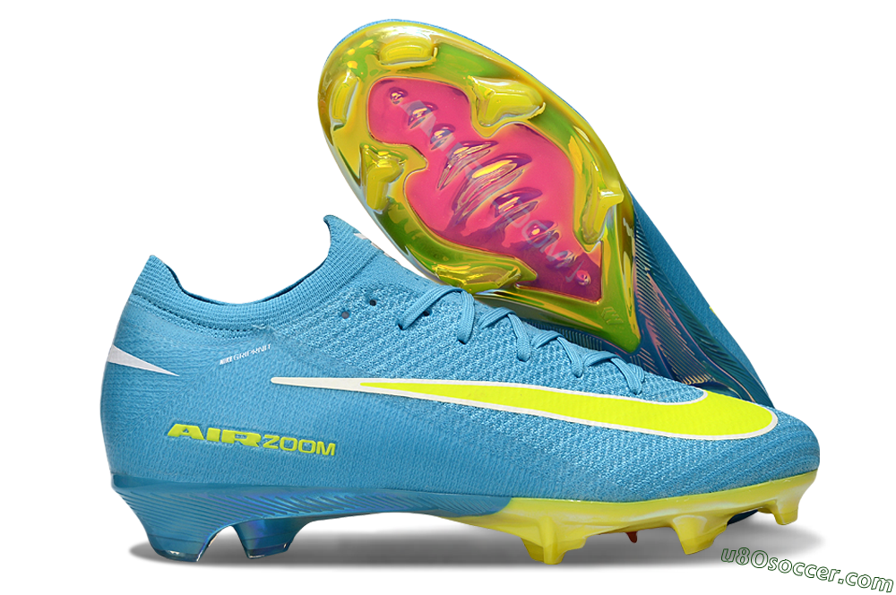 Nike Air Zoom Mercurial Vapor 16 Elite FG Firm Ground Soccer Cleats - Blue/Yellow/White 1