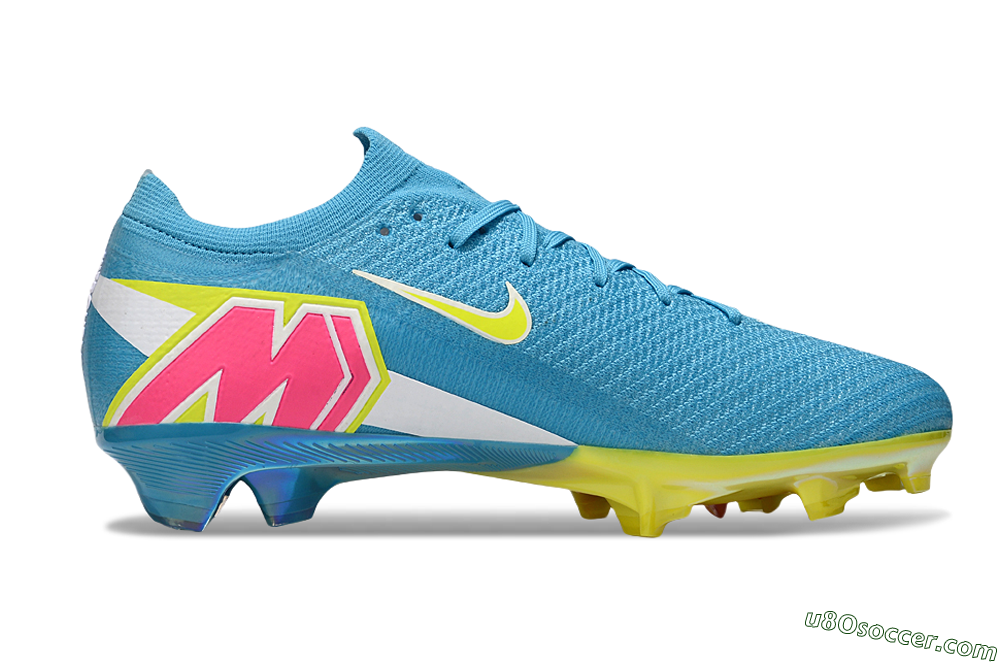 Nike Air Zoom Mercurial Vapor 16 Elite FG Firm Ground Soccer Cleats - Blue/Yellow/White 7