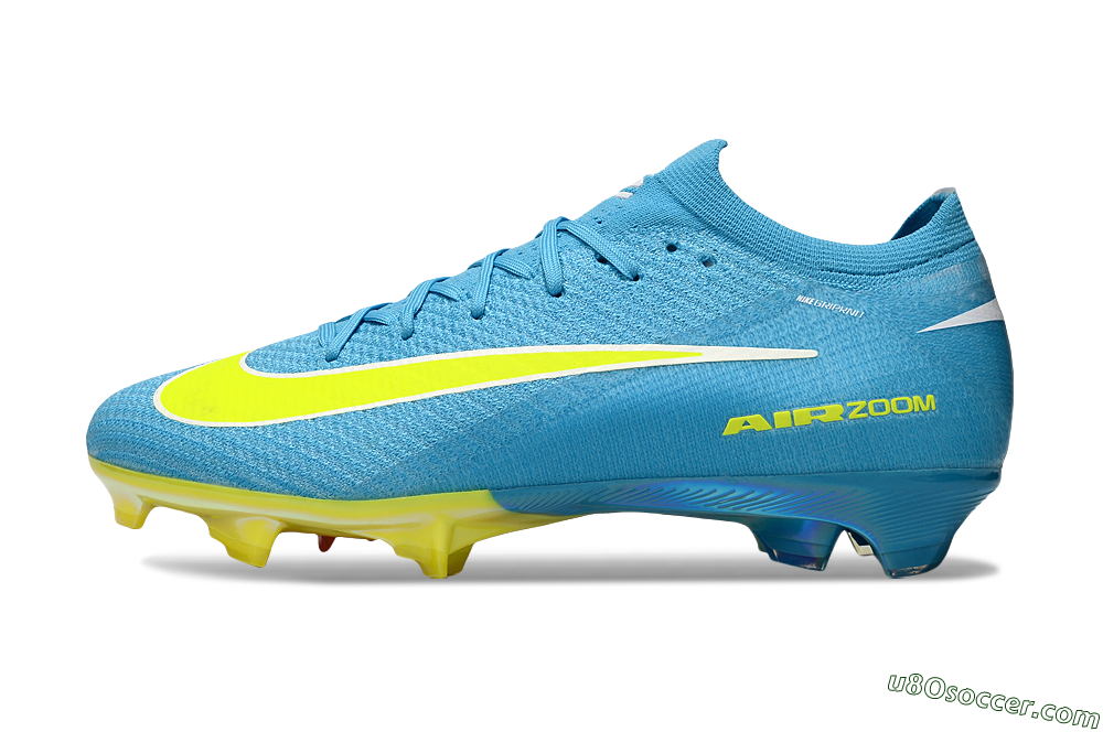 Nike Air Zoom Mercurial Vapor 16 Elite FG Firm Ground Soccer Cleats - Blue/Yellow/White 2