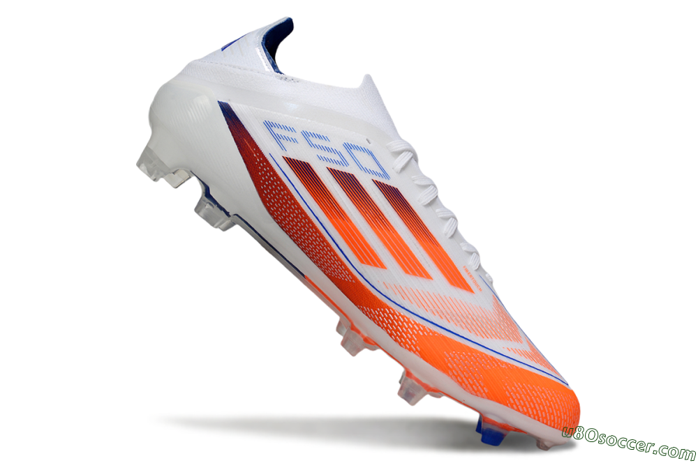 Adidas F50 Elite FG Firm Ground Soccer Cleats - White/Red/Blue 4