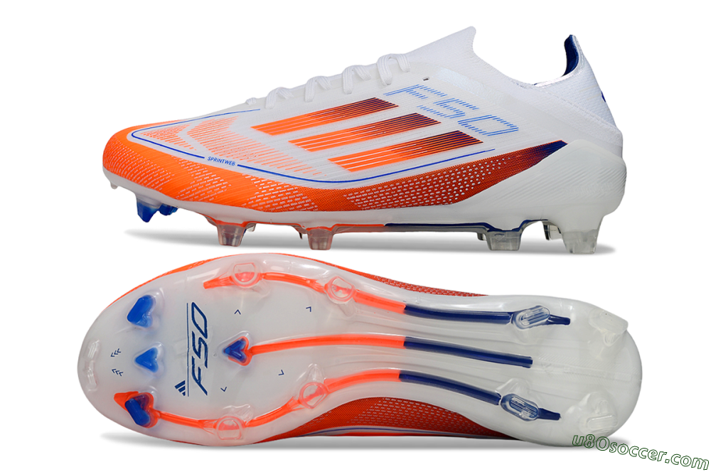 Adidas F50 Elite FG Firm Ground Soccer Cleats - White/Red/Blue 0