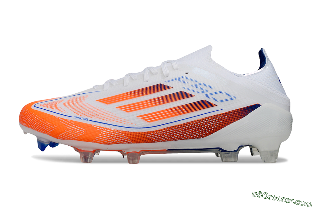 Adidas F50 Elite FG Firm Ground Soccer Cleats - White/Red/Blue 2