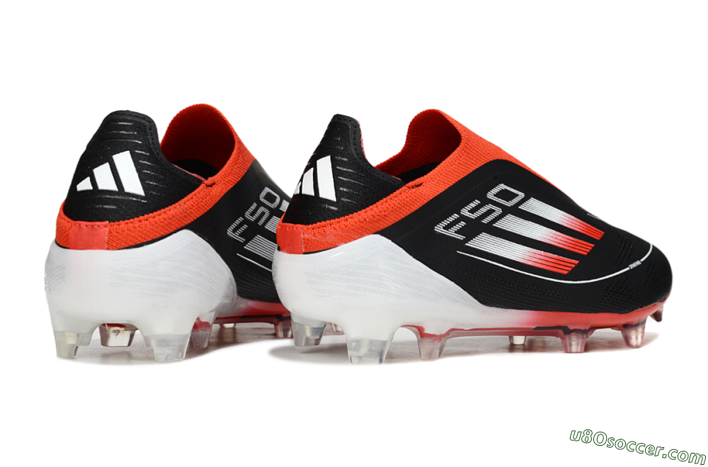 Adidas F50 Elite Laceless FG Firm Ground Soccer Cleats - Black/Red/White 6