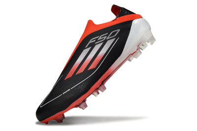 Adidas F50 Elite Laceless FG Firm Ground Soccer Cleats - Black/Red/White