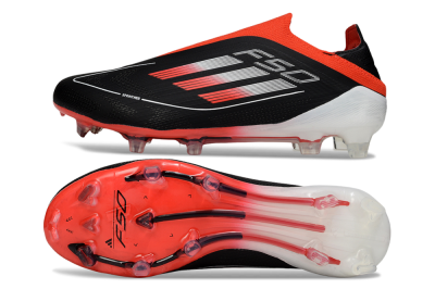 Adidas F50 Elite Laceless FG Firm Ground Soccer Cleats - Black/Red/White