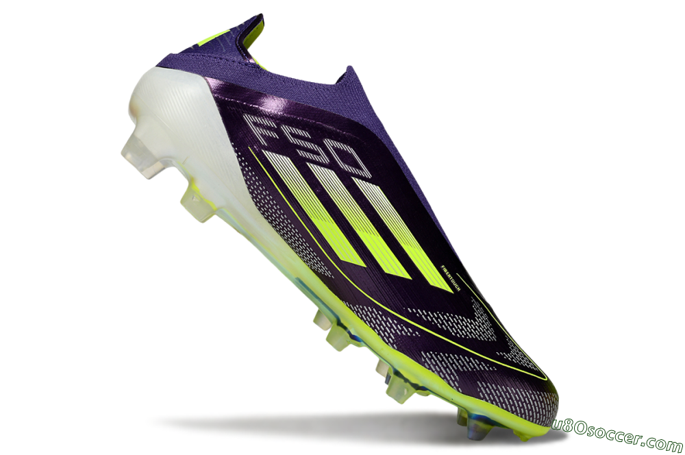 Adidas F50+ Elite Laceless FG Firm Ground Soccer Cleats - Purple/Yellow/White 4
