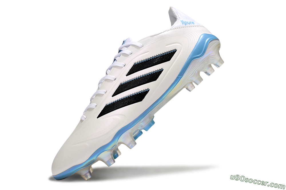 Adidas Copa Pure 3 Elite FG Firm Ground Soccer Cleats - Beige/Black/Blue 5
