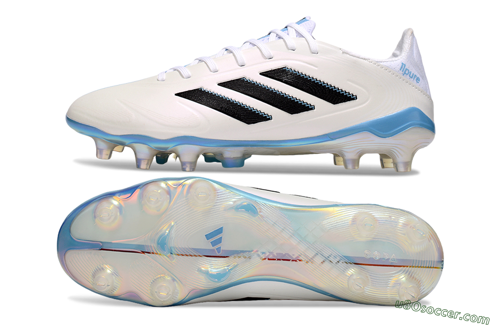 Adidas Copa Pure 3 Elite FG Firm Ground Soccer Cleats - Beige/Black/Blue 0