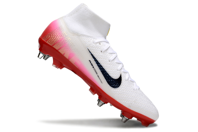 Nike Air Zoom Mercurial Superfly 10 Elite SG Soft Ground Soccer Cleats - White/Black/Red