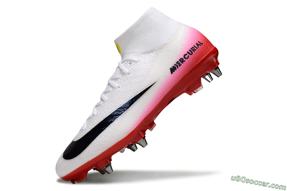 Nike Air Zoom Mercurial Superfly 10 Elite SG Soft Ground Soccer Cleats - White/Black/Red 5