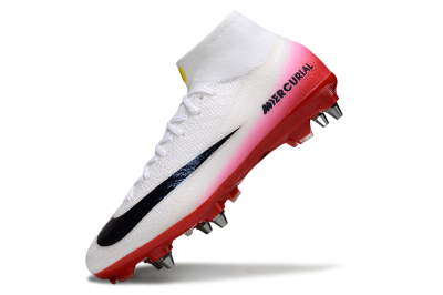 Nike Air Zoom Mercurial Superfly 10 Elite SG Soft Ground Soccer Cleats - White/Black/Red