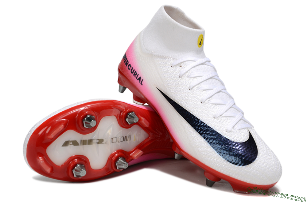 Nike Air Zoom Mercurial Superfly 10 Elite SG Soft Ground Soccer Cleats - White/Black/Red 3