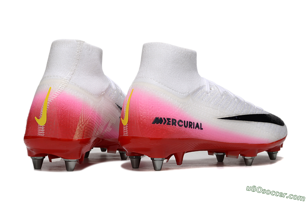 Nike Air Zoom Mercurial Superfly 10 Elite SG Soft Ground Soccer Cleats - White/Black/Red 6