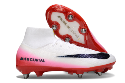 Nike Air Zoom Mercurial Superfly 10 Elite SG Soft Ground Soccer Cleats - White/Black/Red